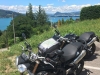 triumph speed triple lac du annecy hillside